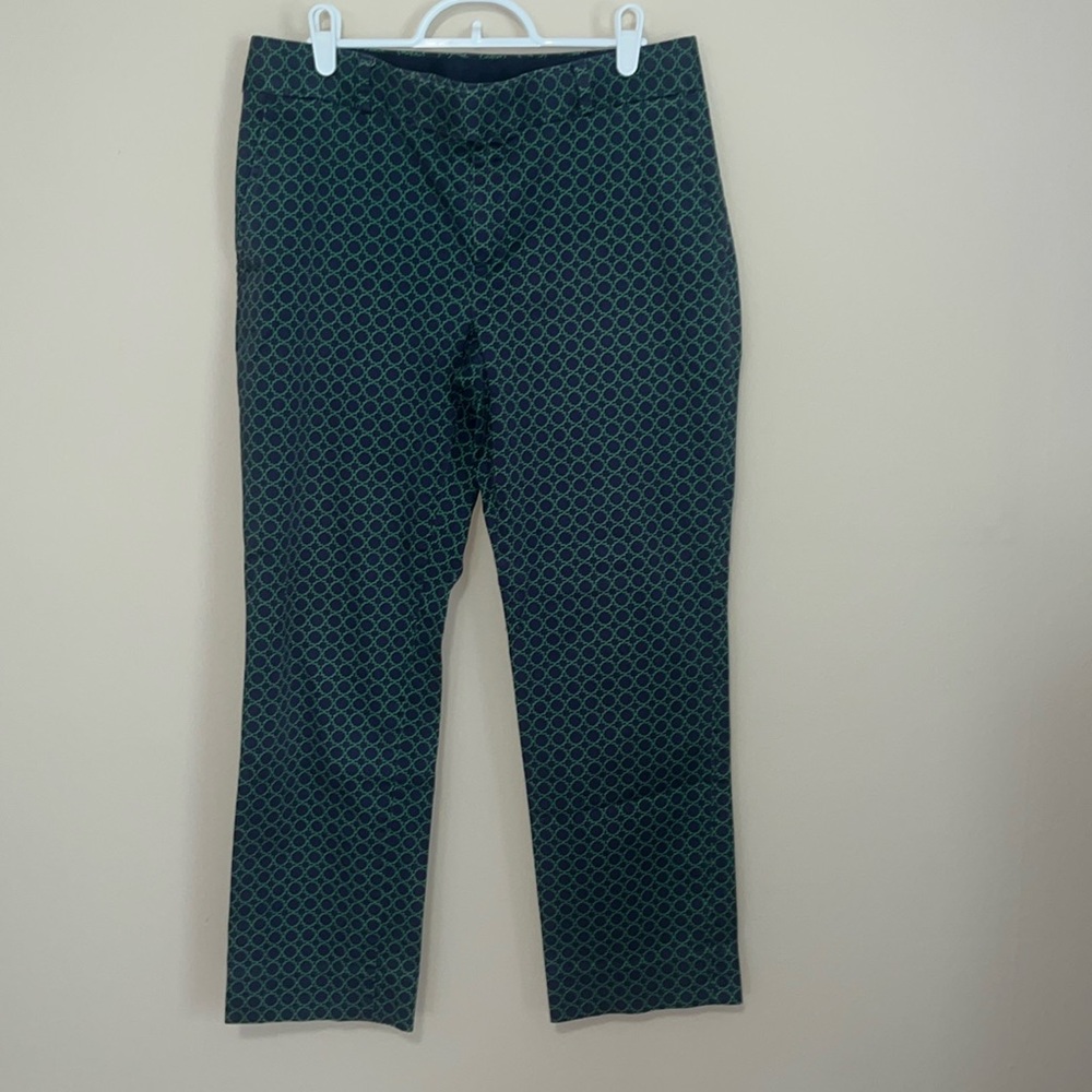 Banana Republic Green Patterned Slim Pants